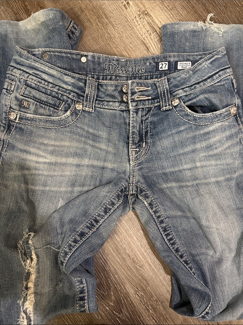 Miss Me Light Blue Distressed Skinny Jeans